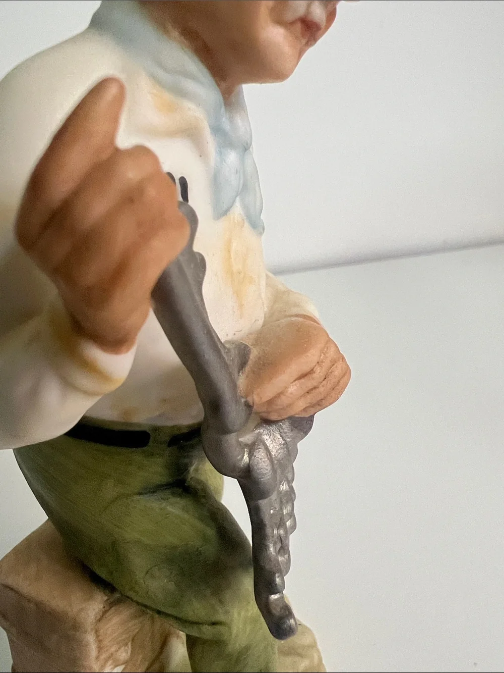 Vintage Ceramic Male Figurine Holding Keys (Unbranded)